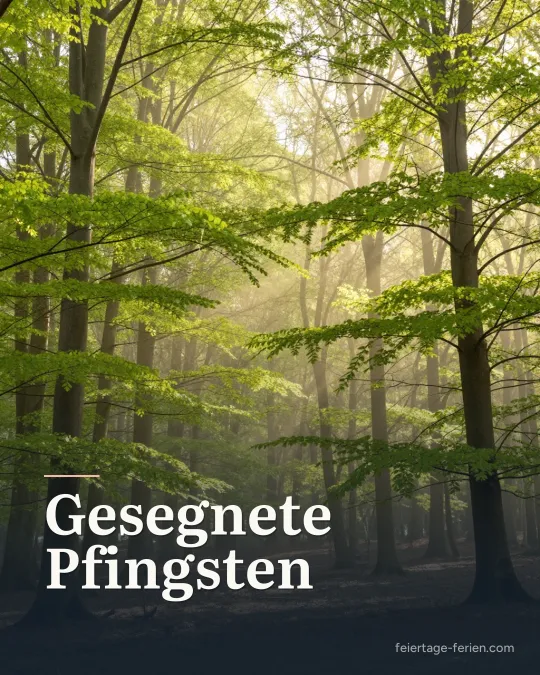 Sonnenstrahlen fallen durch das frische Laub eines Buchenwalds