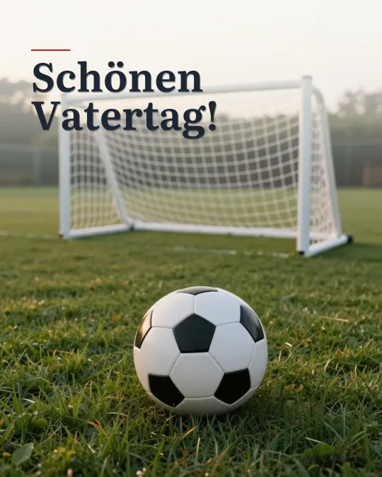 Fußball auf frisch gemähtem Rasen vor einem kleinen Fußballtor im Garten