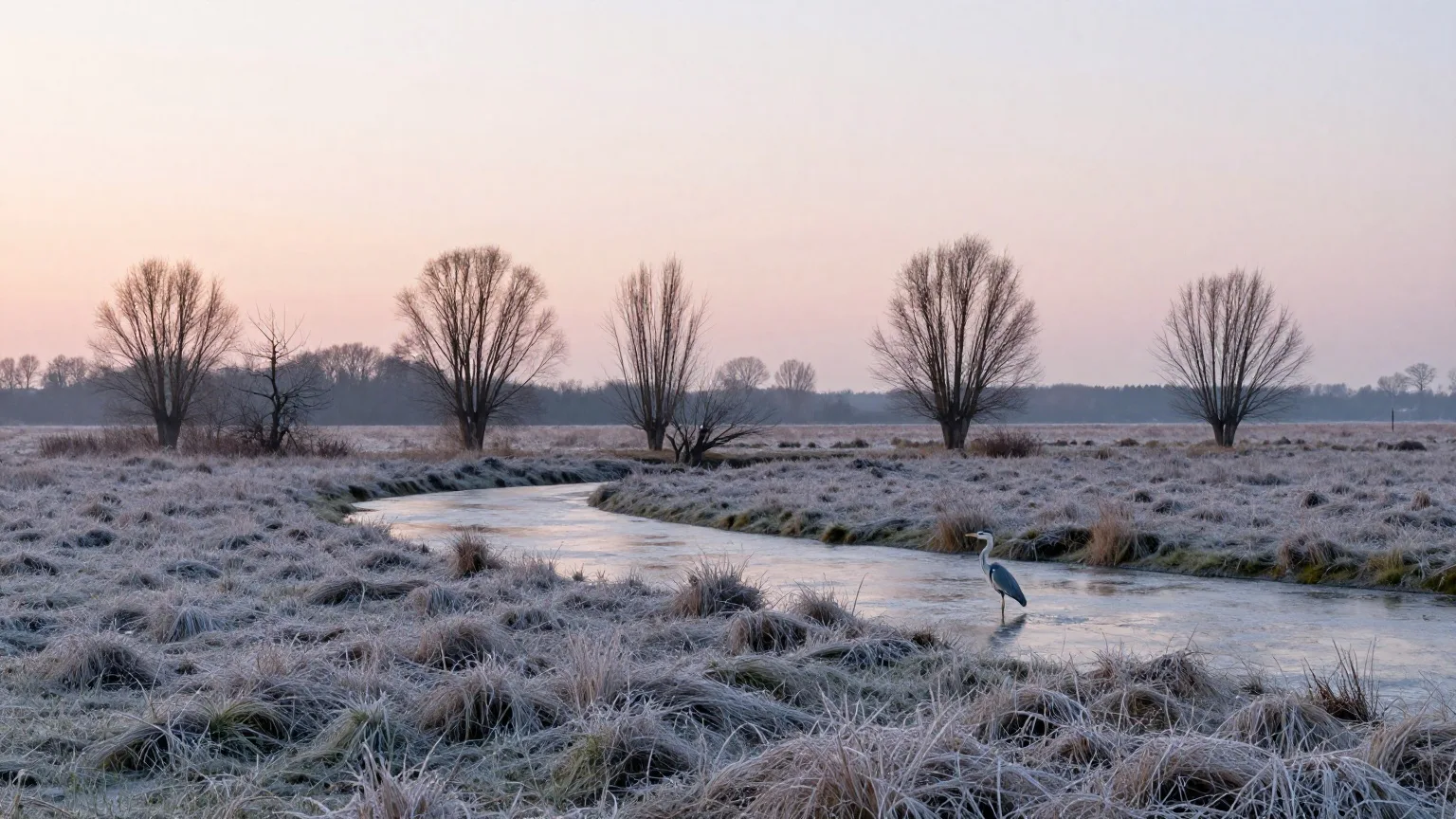KI-generierte Landschaft, wie sie für die Weserniederung bei Bremen typisch ist