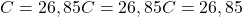 °C=26,85°C = 26,85°C=26,85