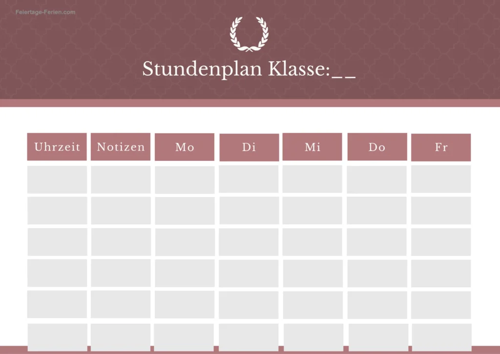 Stundenplan 8